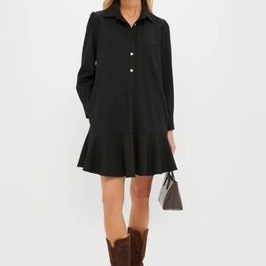 Tuckernuck Black Crepe Callahan Shirt Dress - XXL